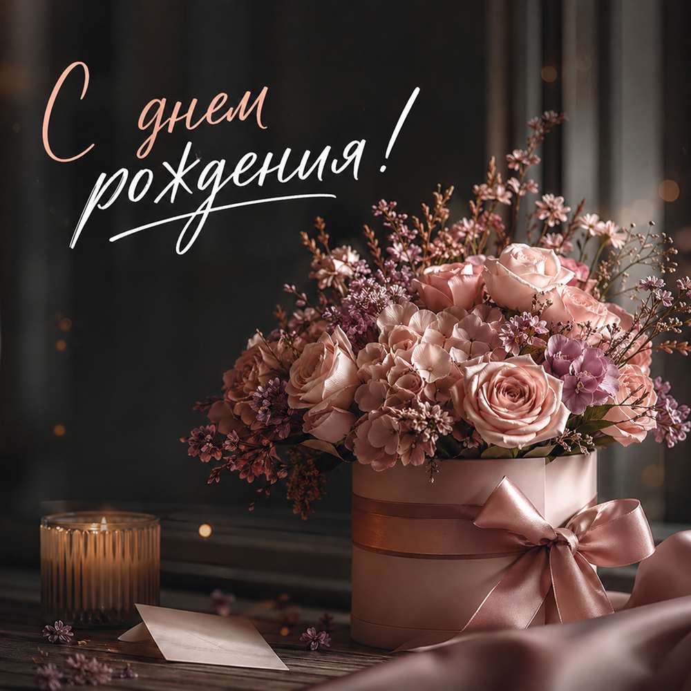 открытка с днем рождения девушке