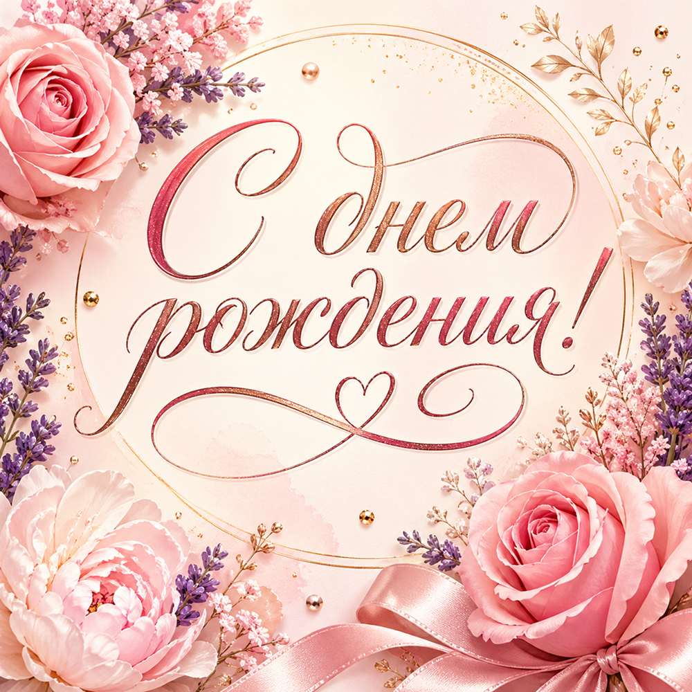открытка с днем рождения женщине